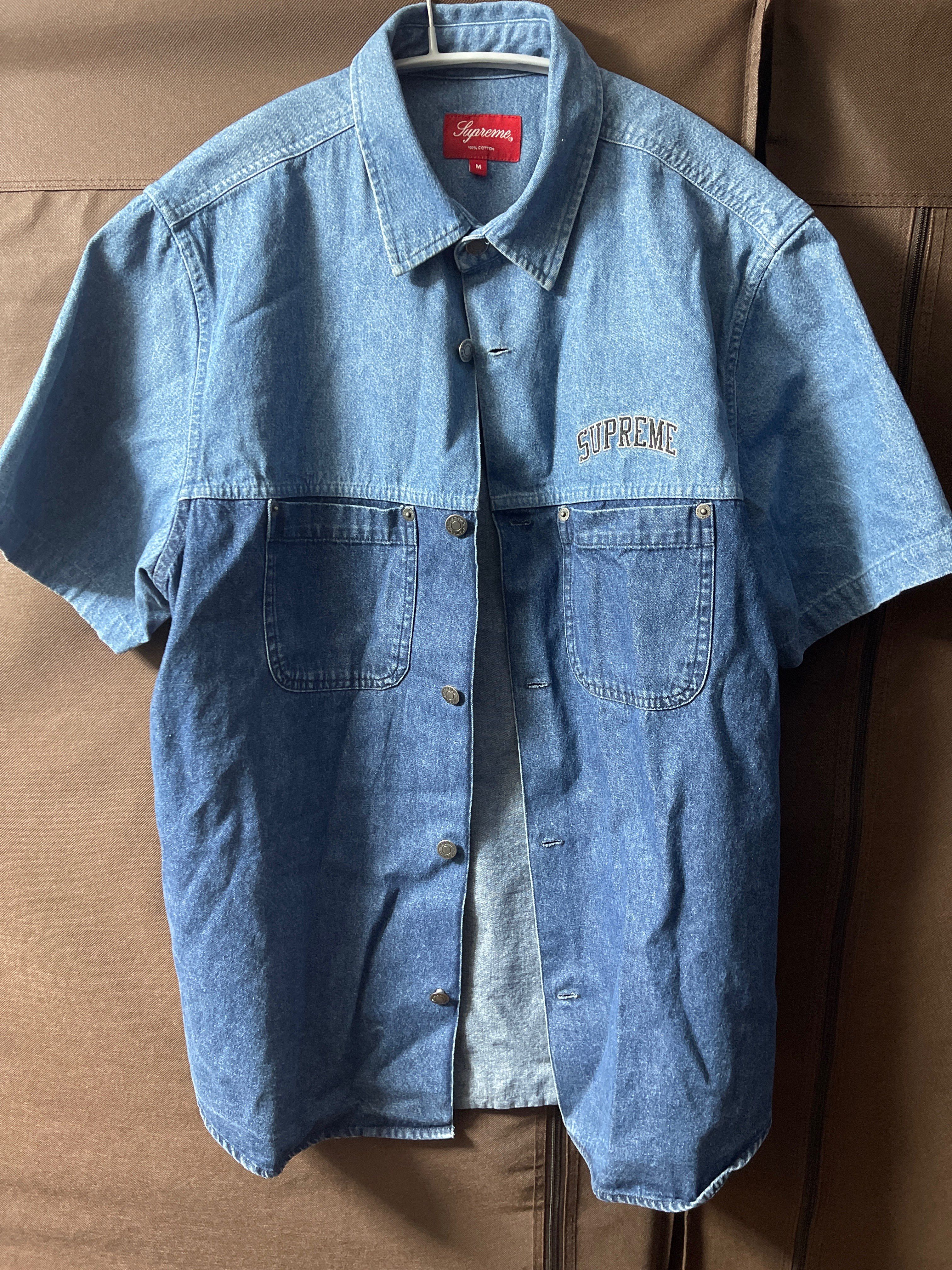 Supreme 2-Tone Denim S/S Shirt "Blue"