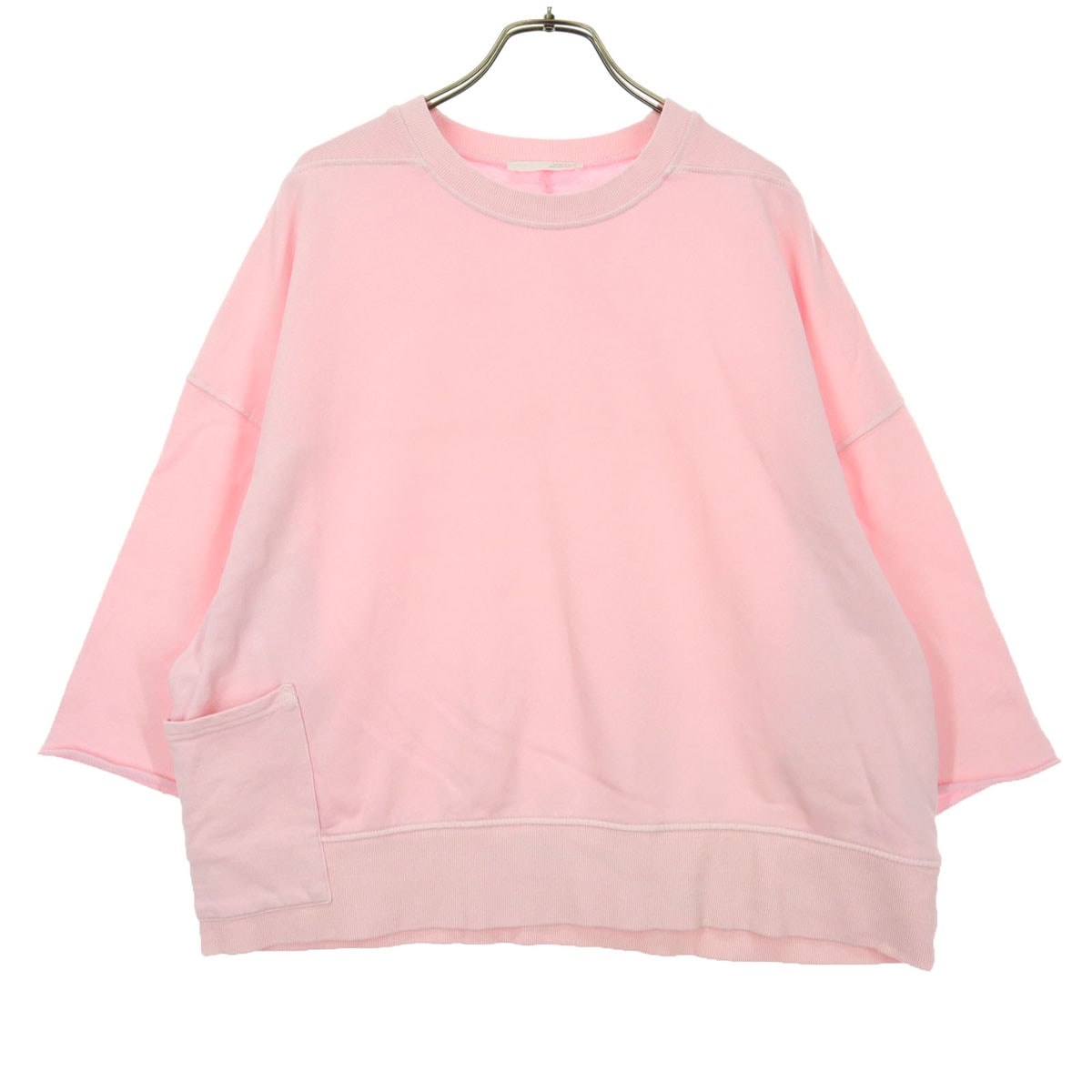 ZARA ザラ 半袖 クルーネック スウェット M ピンク ワイドシルエット