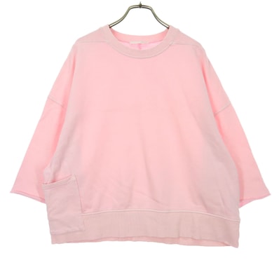 ZARA ザラ 半袖 クルーネック スウェット M ピンク ワイドシルエット