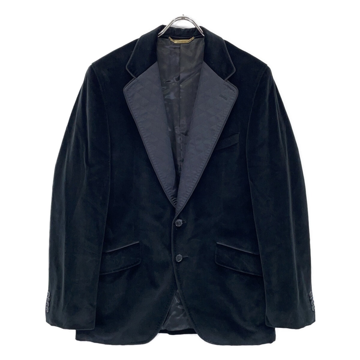 ドルチェアンドガッバーナ ブラック ベロア テーラードジャケット