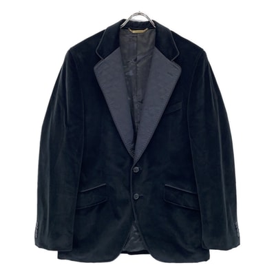 ドルチェアンドガッバーナ ブラック ベロア テーラードジャケット