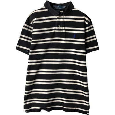 古着 ラルフローレン Ralph Lauren POLO by Ralph Lauren COSTOM FIT 半袖 ボーダー ポロシャツ メンズM相当/eaa637466