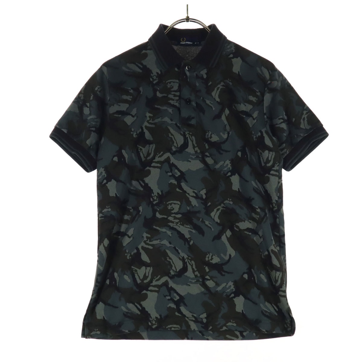 FRED PERRY フレッドペリー トーナルカモフラージュ 半袖 ポロシャツ S 迷彩柄