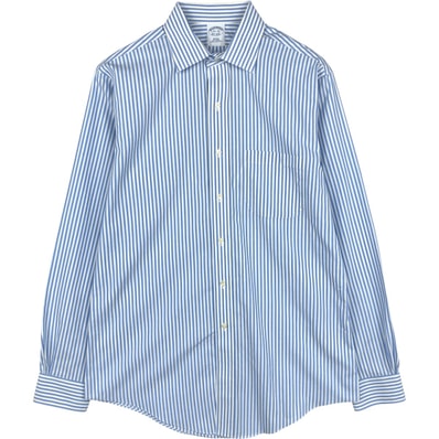 古着 ブルックスブラザーズ Brooks Brothers Est.1818 長袖 コットンストライプシャツ メンズM相当/eaa614069