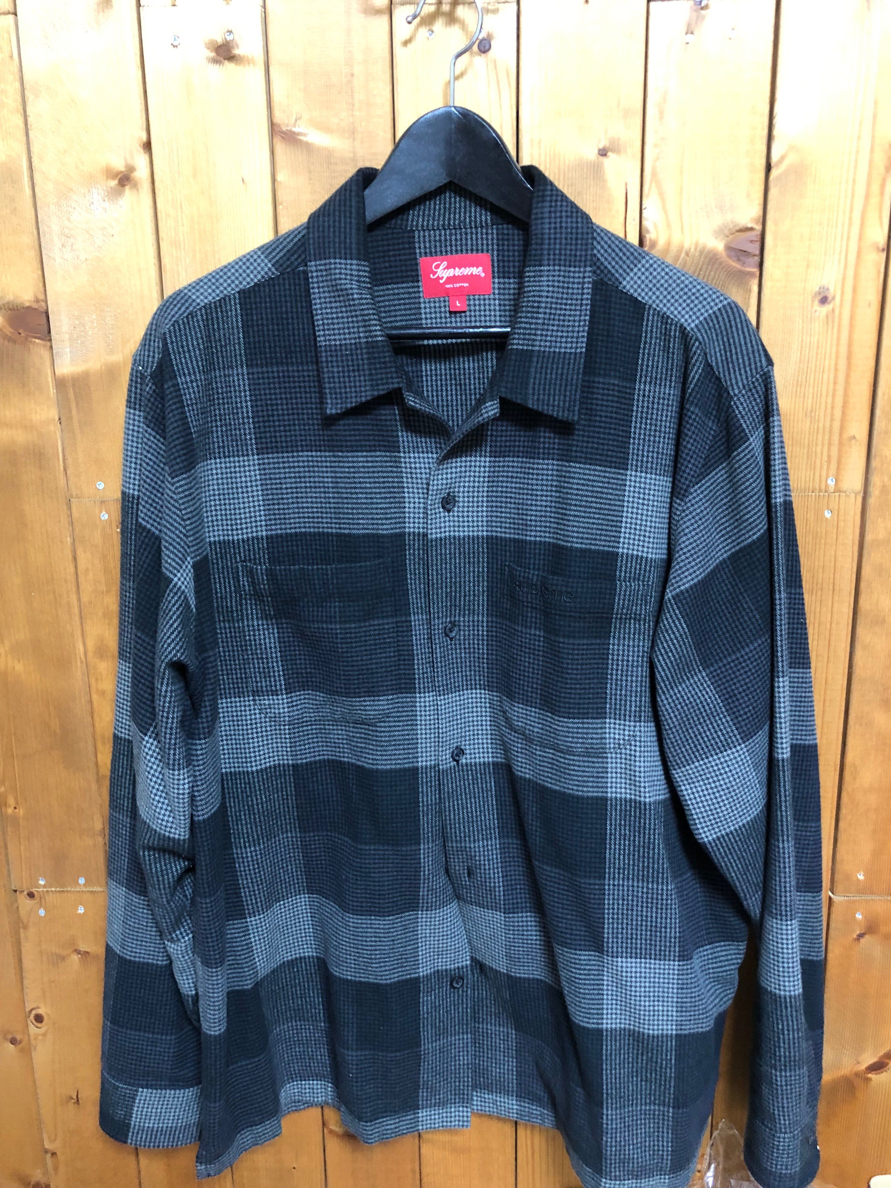 Supreme Plaid Flannel Shirt "Black" (21FW)