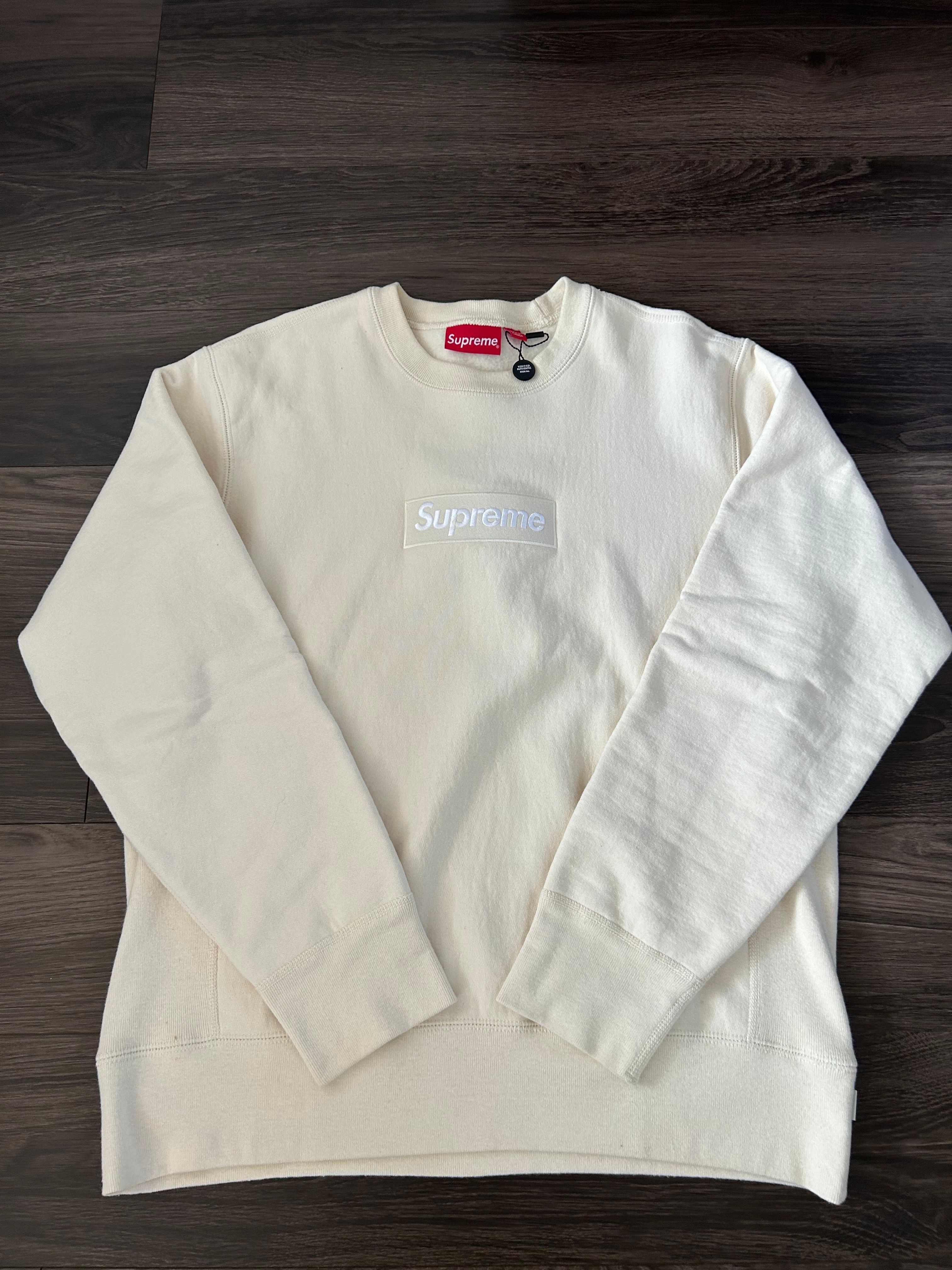 Supreme Box Logo Crewneck Sweatshirt "Ivory" (18FW)