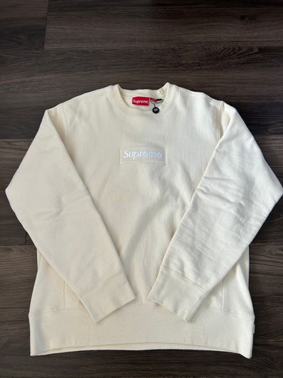 Supreme Box Logo Crewneck Sweatshirt "Ivory" (18FW)
