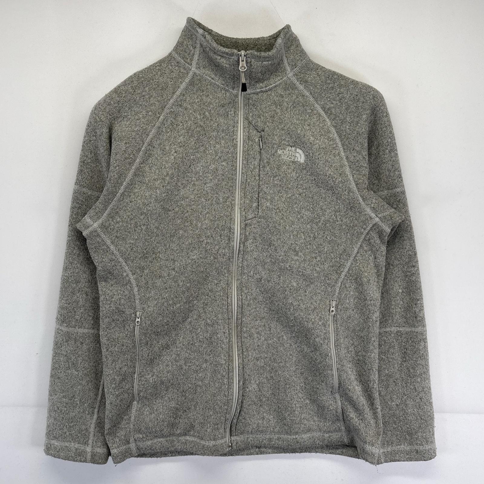 古着 ザ・ノースフェイス THE NORTH FACE ニット ベターセータータイプ フルジップ 裏地フリース S グレー系 メンズ