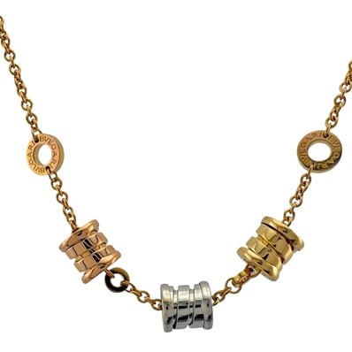 ブルガリ B-ZERO.1 ビーゼロワン エレメント ネックレス 18金 K18イエローゴールド レディース BVLGARI 中古