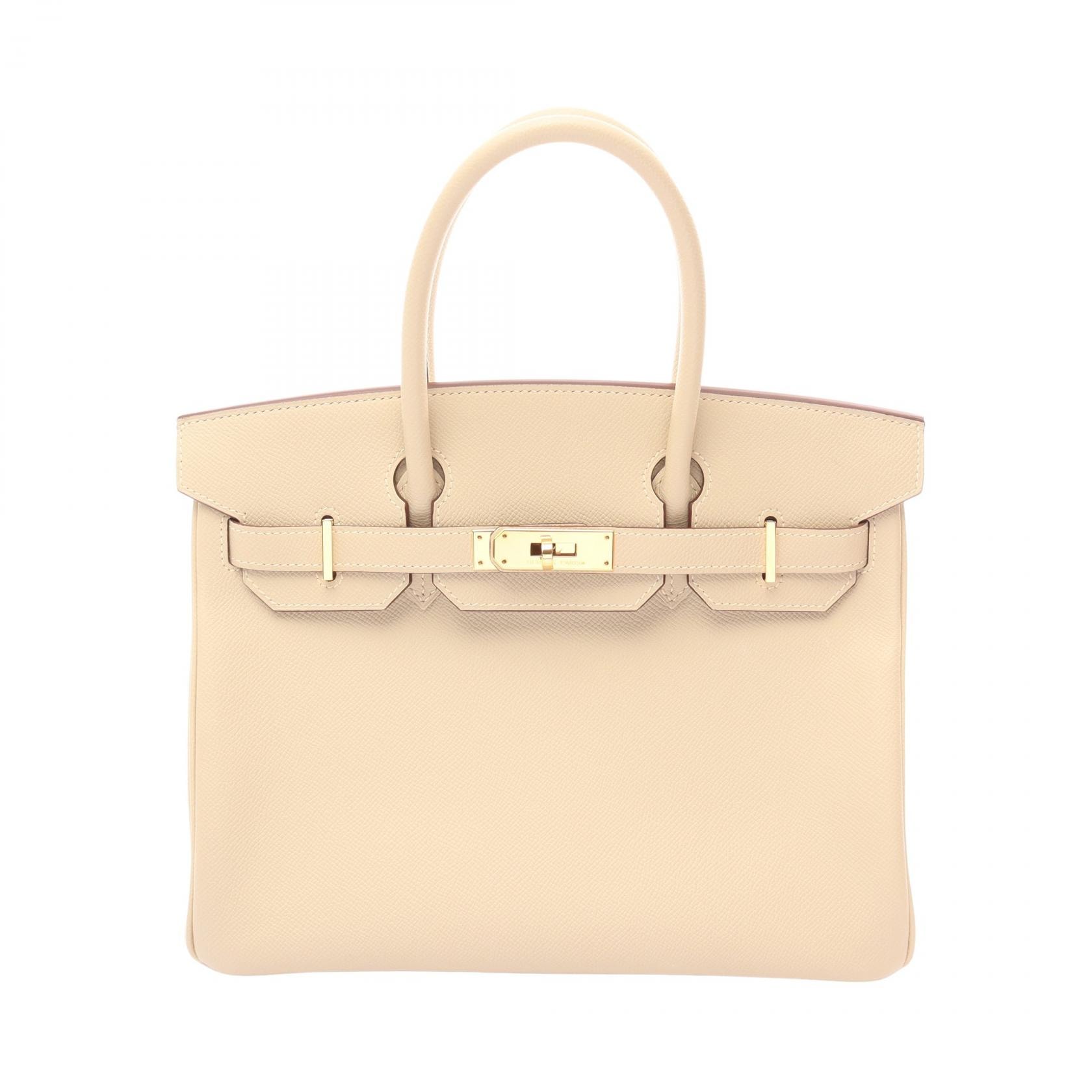 エルメス HERMES バーキン30 ハンドバッグ バッグ レザー ヴォーエプソン トレンチ □M刻印(2009年製造) レディース ベージュ系 【中古】