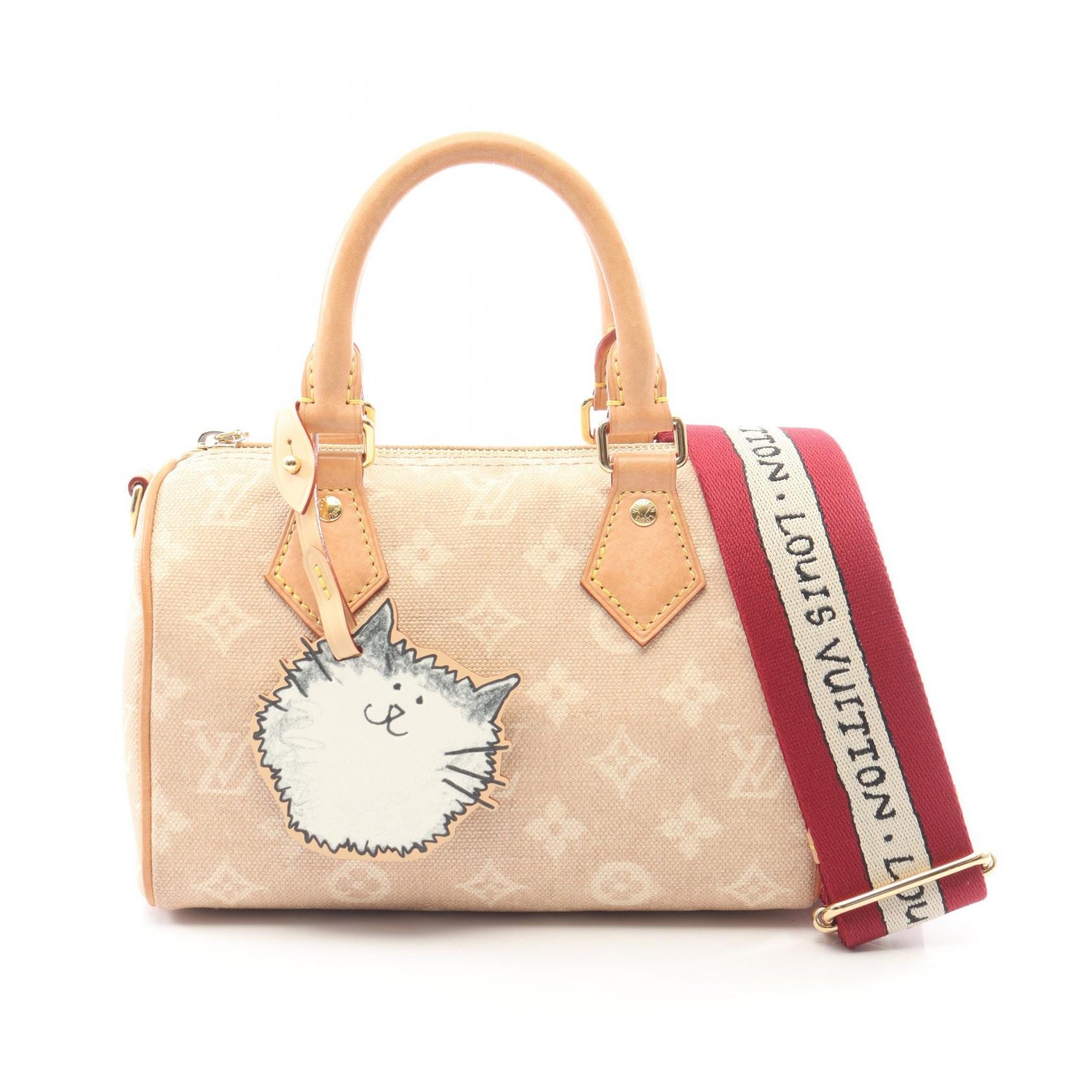 ルイ・ヴィトン LOUIS VUITTON スピーディ バンドリエール 20 2WAY ハンドバッグ バッグ キャンバス レザー ミャオグラム ベージュ レディース ベージュ系 / ブラウン系 M15151 【中古】