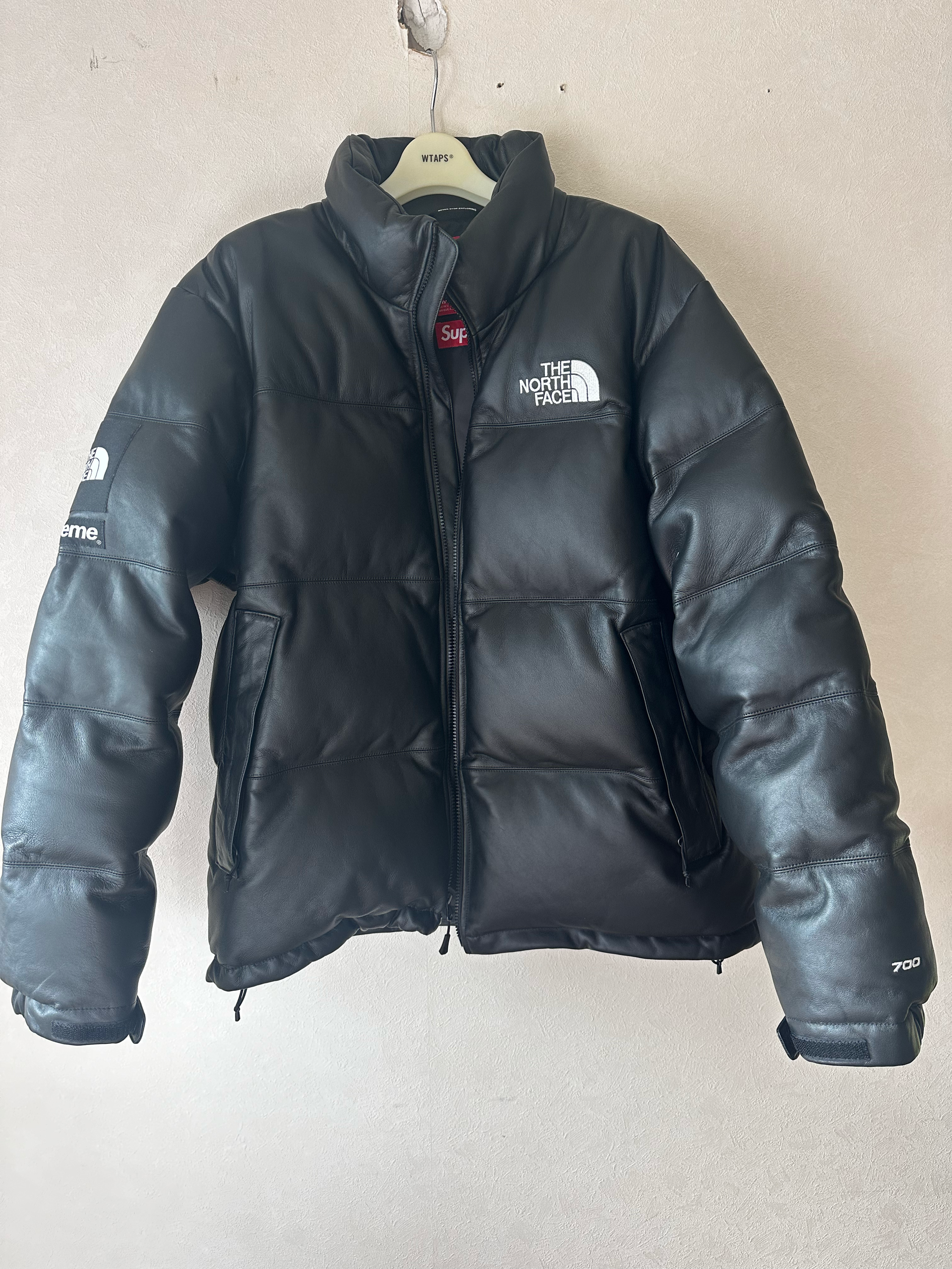 Supreme x The North Face Leather Nuptse Jacket "Black"
