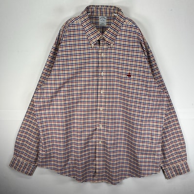 古着 ブルックスブラザーズ Brooks Brothers 長袖シャツ ボタンダウン ワンポイント 2XL マルチカラー チェック メンズ