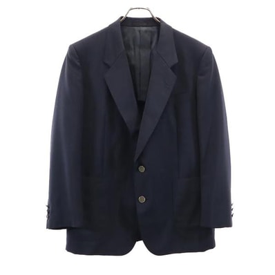 LANVIN ランバン モヘアブレンド テーラードジャケット ST46-54 ネイビー