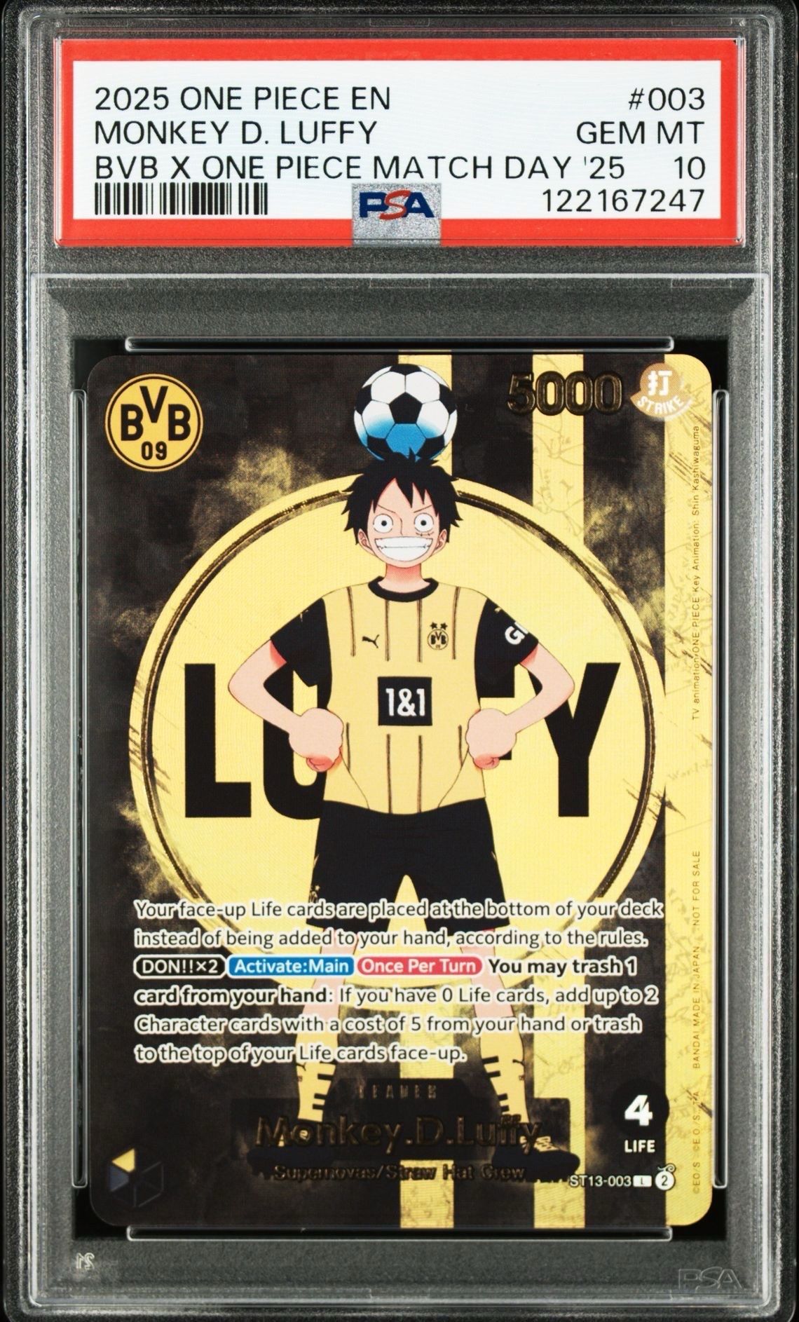 モンキー・D・ルフィ L [ST13-003]【英語版】(プロモーションカード「ボルシアドルトムント × ONE PIECE マッチデー 2025」)