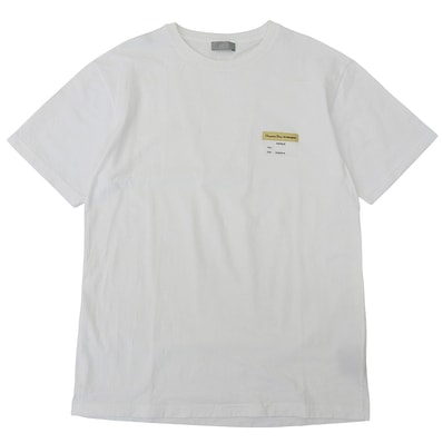 ディオール コットン ビジターパッチ クルーネック S/Sカットソー Tシャツ トップス メンズ ホワイト S 923J611B0533 S
