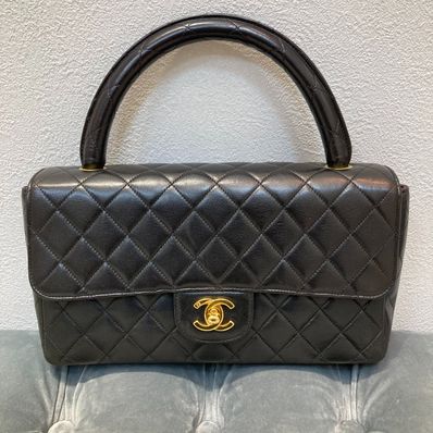 CHANEL マトラッセ ラムスキン ハンドバッグ ブラック 親子バッグ 親のみ