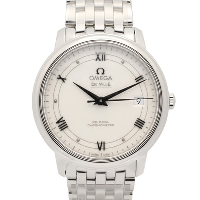 オメガ OMEGA デ・ビル プレステージ 腕時計 時計 ステンレススチール メンズ ホワイト系 424.10.37.20.04.001 【新品】