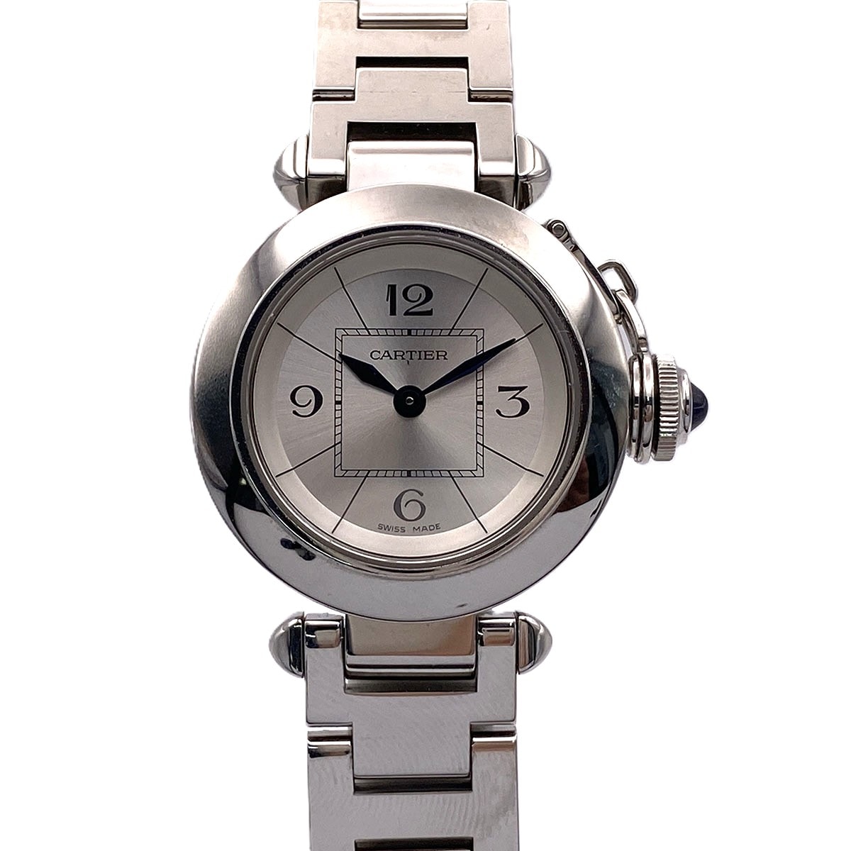 【最終値下げ】CARTIER カルティエ ミスパシャ 腕時計 W3140007 ステンレススチール シルバー グレー  レディース【中古】