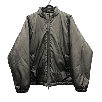 N.HOOLYWOOD 希少 極美品 エヌハリウッド Compile Line STAND COLLAR BLOUSON コンパイルライン スタンドカラーブルゾン フェイクレザー ブラック #38 アウター Aランク 中古 鑑定済【定価 77,000円】