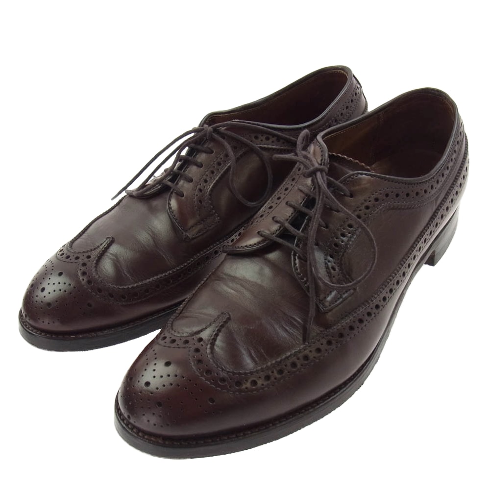 ALDEN オールデン ブーツ 58806 モディファイド クロムエクセル 純正シューツリー付属 ロングウィングチップ レザー シューズ ダークブラウン系 8.5D【中古】