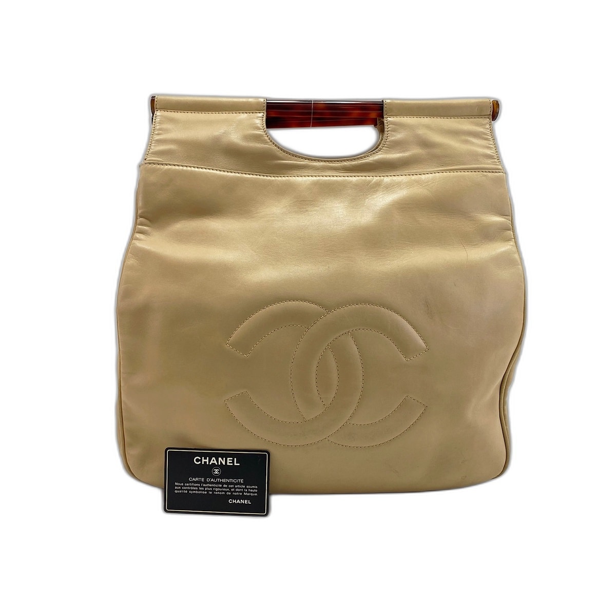 シャネル CHANEL トートバッグ ラムスキン【中古】