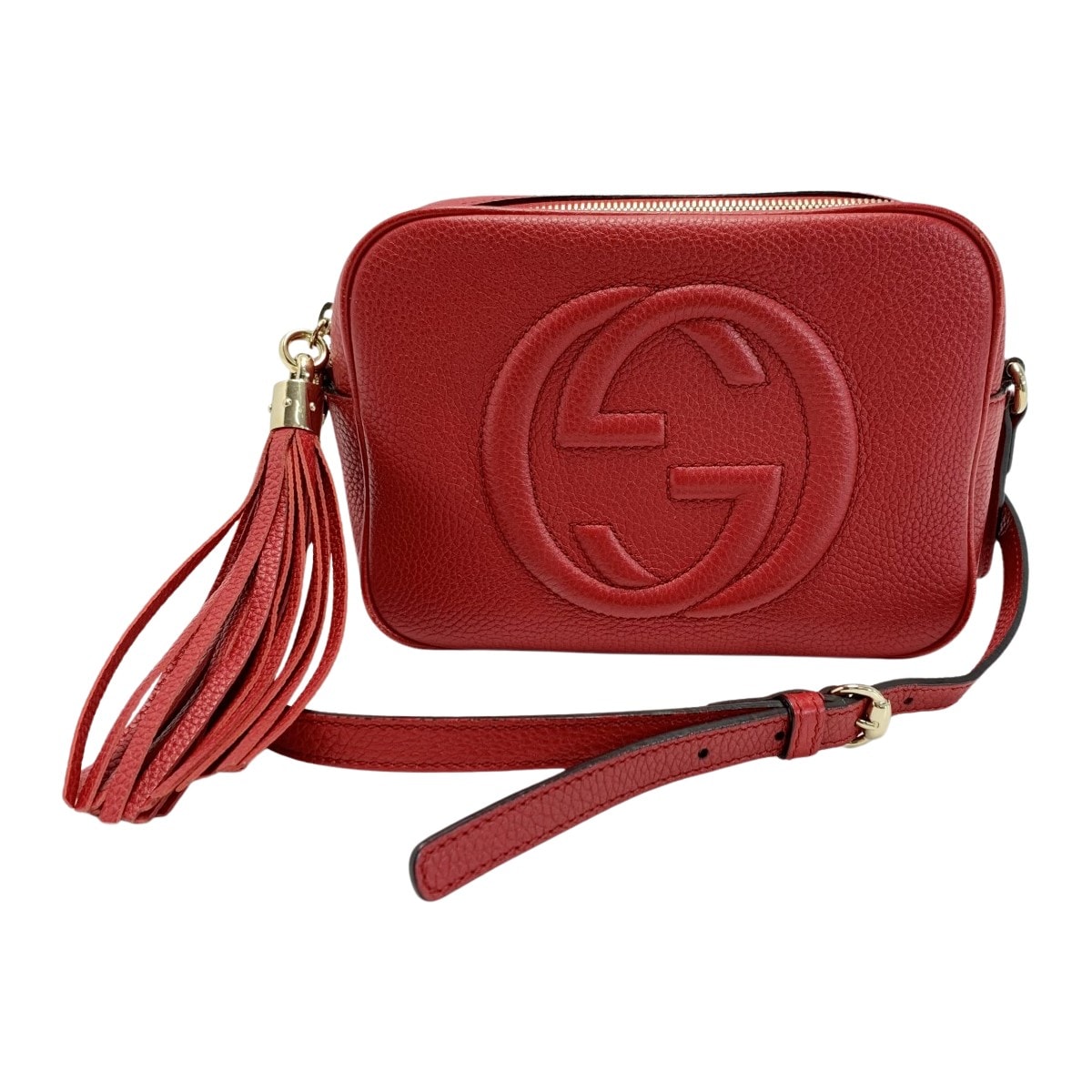 ☆☆GUCCI グッチ ソーホー ショルダーバッグ 308364 498879 レッド レザー レディース