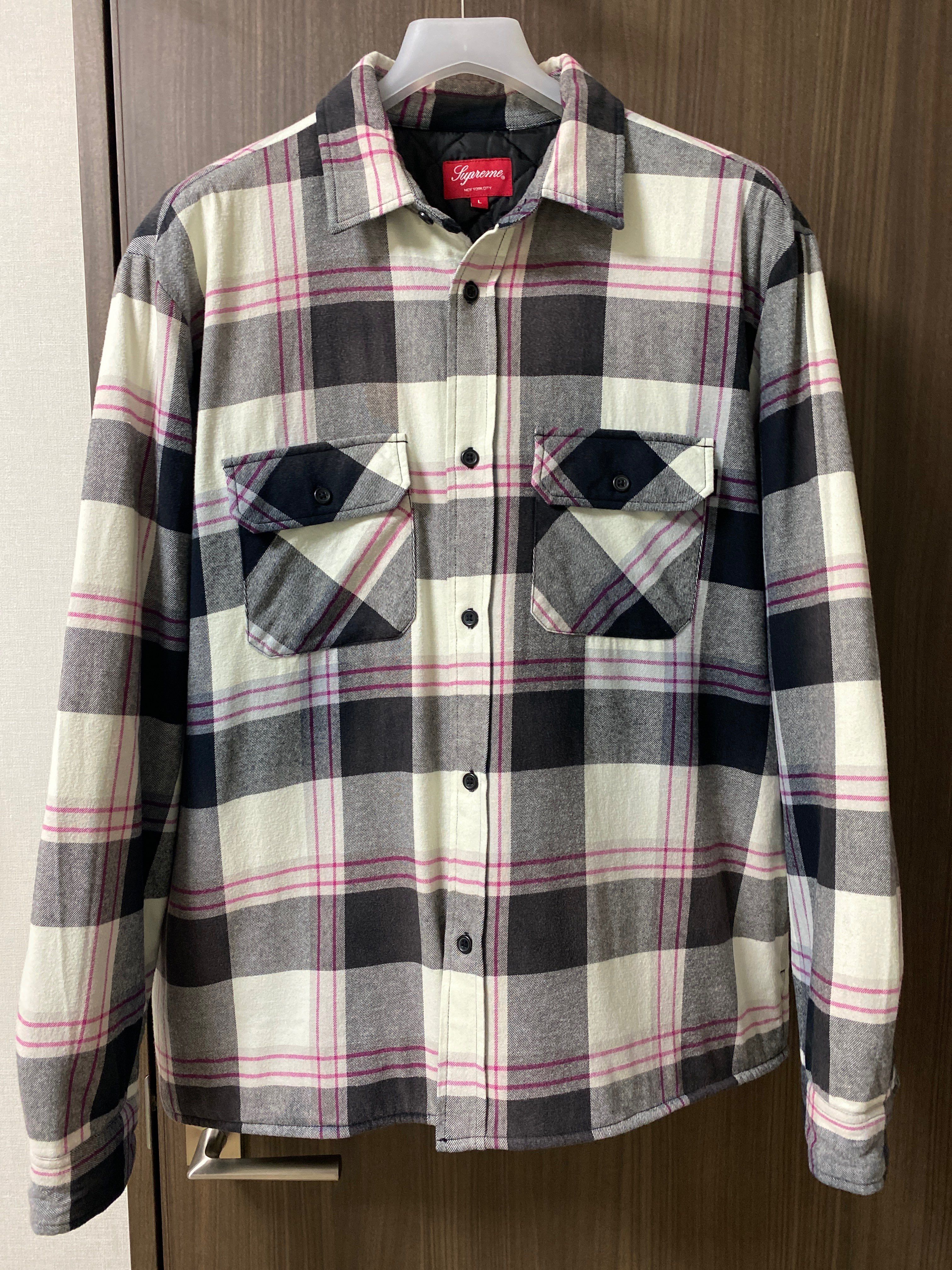 Supreme Quilted Flannel Shirt "White"