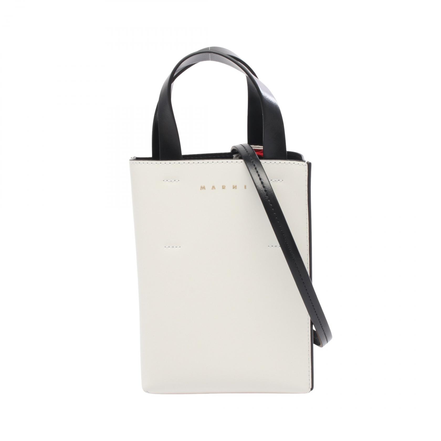 マルニ MARNI MUSEO ナノ 2WAY ハンドバッグ バッグ レザー レディース ホワイト系 / ピンク系 SHMP0050Y0LV639ZO303 【中古】