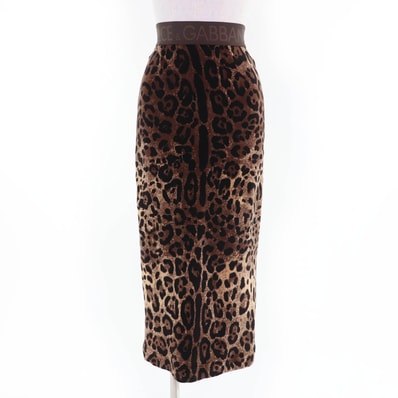 極美品 ドルチェ&ガッバーナ ロングスカート ブラウン系 36 F4CHZT