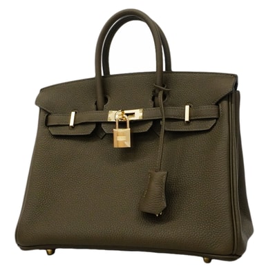 ★SALE【6gc3278-g】エルメス ハンドバッグ バーキン25 トゴ ヴェールマキ シャンパンゴールド金具 G刻印【中古】レディース