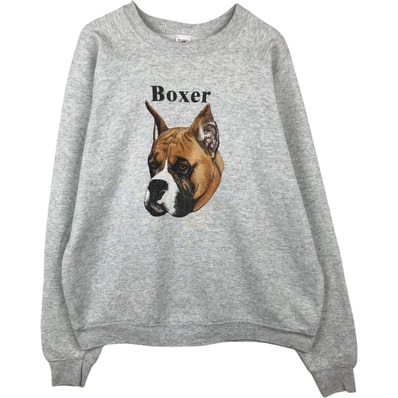 古着 90年代 フルーツオブザルーム FRUIT OF THE LOOM BOXER ボクサー 犬柄 アニマル スウェットシャツ トレーナー USA製 メンズXXL相当 ヴィンテージ/eaa647502