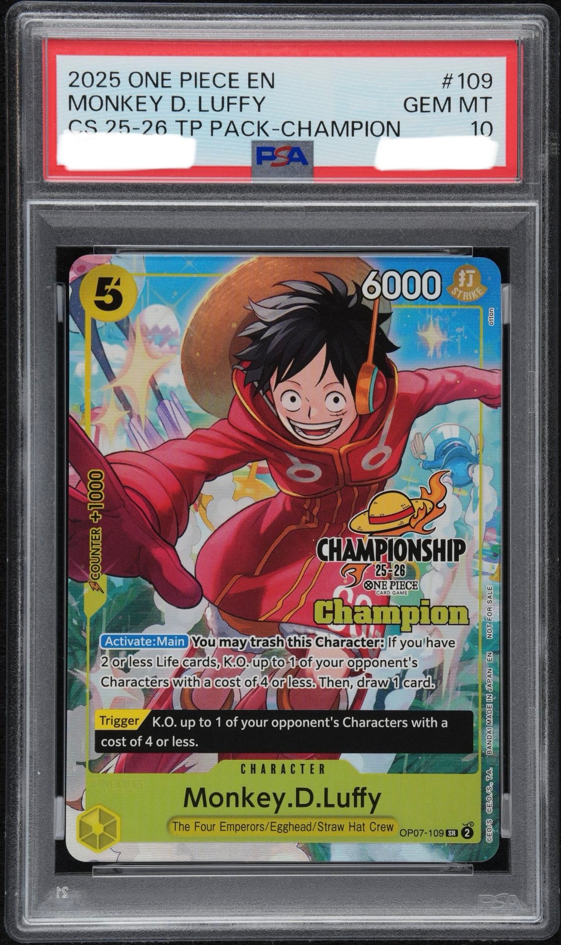 モンキー・D・ルフィ SR [OP07-109]【英語版】(プロモーションカード「チャンピオンシップ 25-26 トッププレイヤーパック」)
