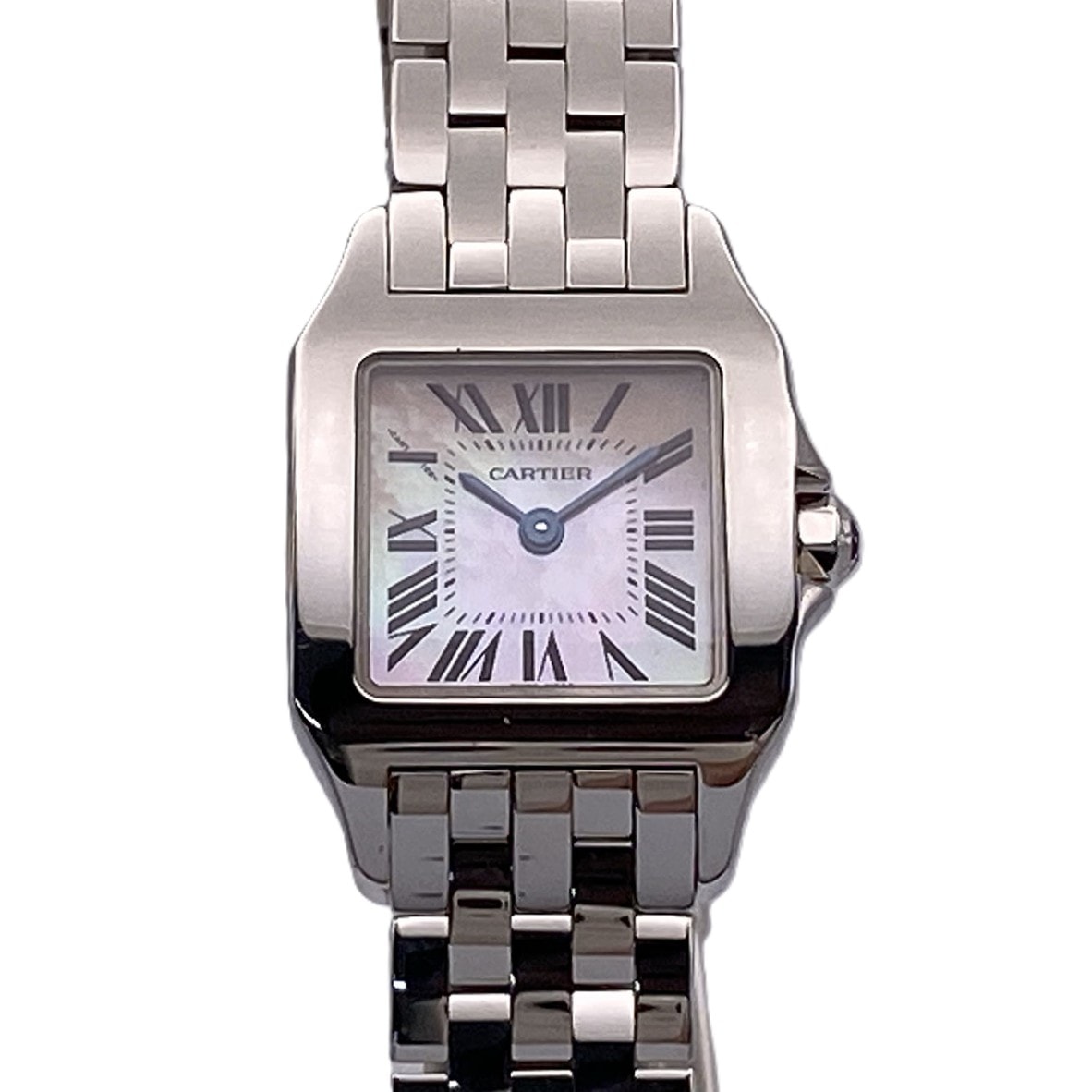 CARTIER カルティエ サントス ドゥモワゼル SM Pink MO P 腕時計 W25075Z5 ステンレススチール シルバー  レディース【中古】