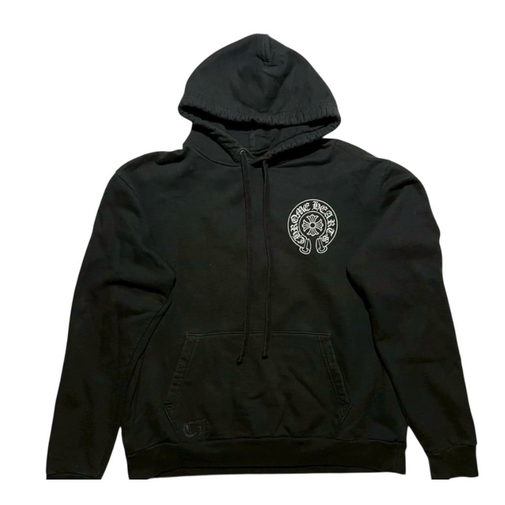 Chrome Hearts Osaka Exclusive Horseshoe Print Pullover Hoodie "Black"