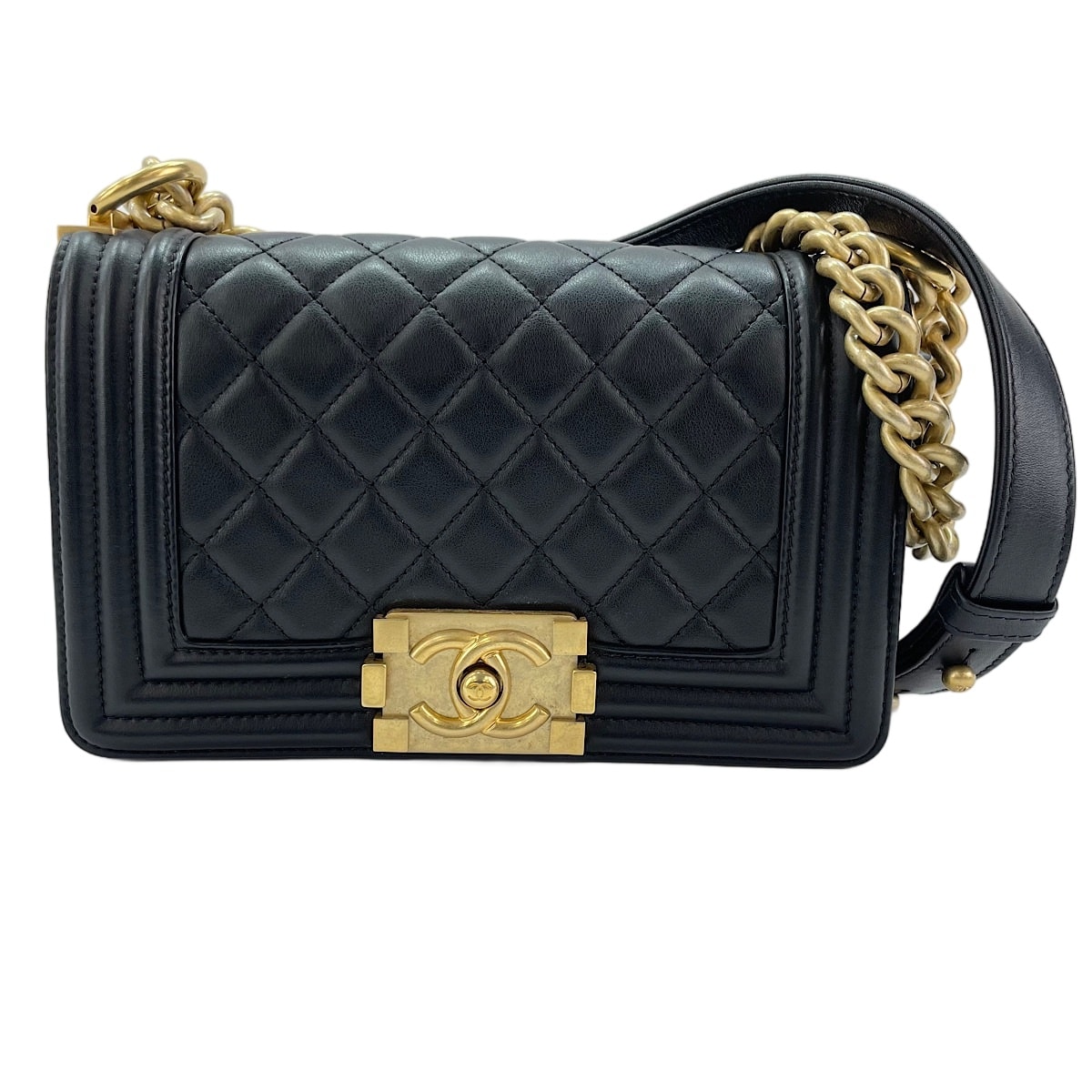 シャネル CHANEL ラムスキン ボーイシャネル ショルダーバッグ【中古】