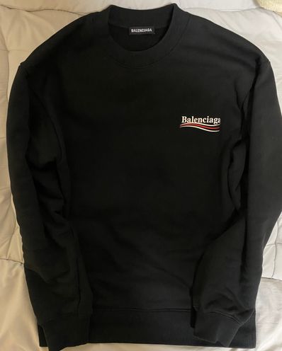 BALENCIAGA Logo Print Hoodie Sweater "Black"