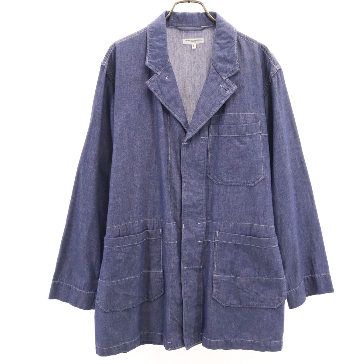 Engineered Garments エンジニアードガーメンツ USA製 シャンブレー カバーオール S 紫紺