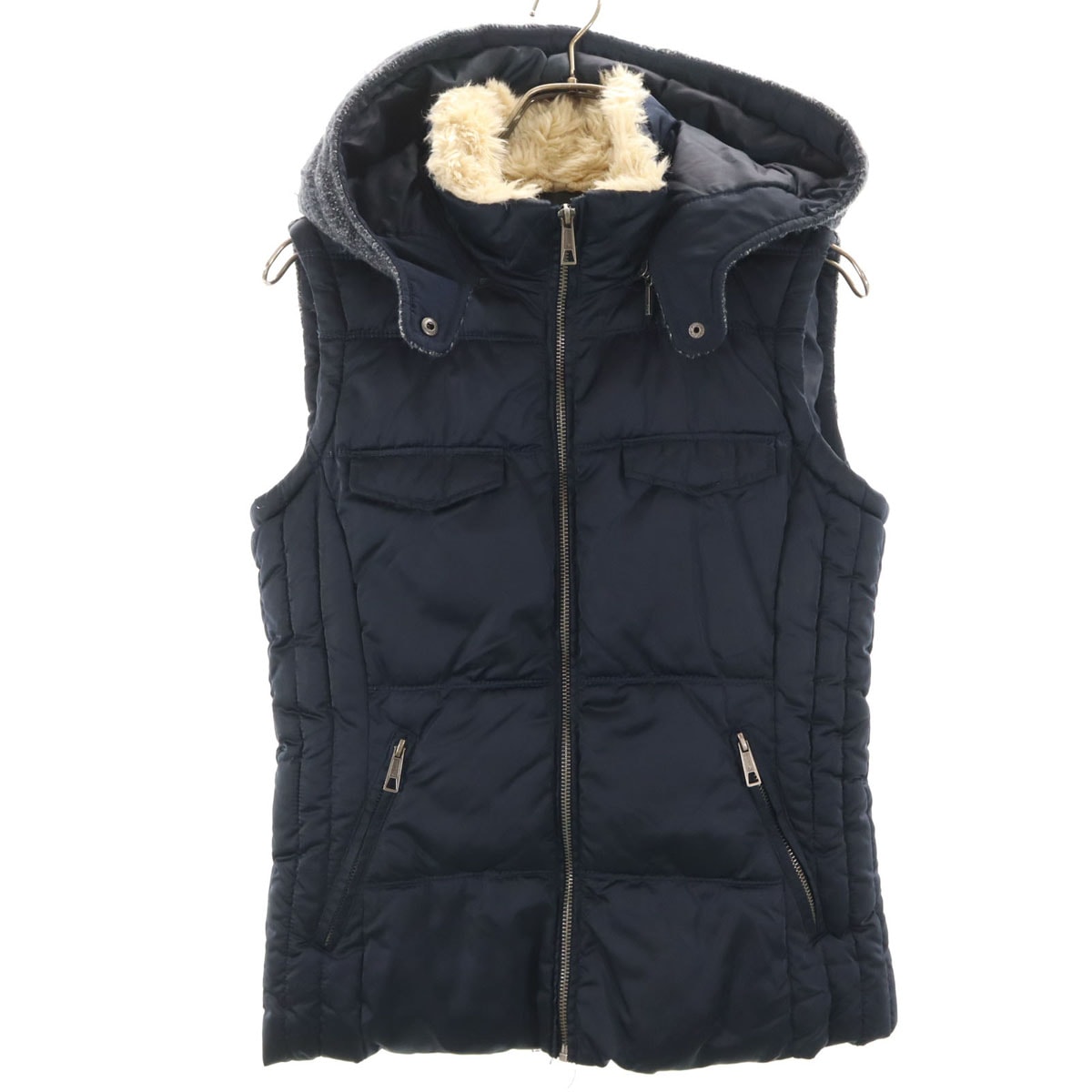 ZARA ザラ 中綿ベスト M ネイビー