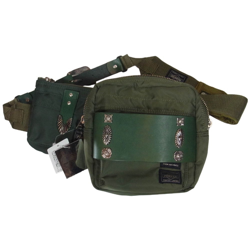 TOGA トーガ ウエストバッグ 20SS TC01-AG503 ×PORTER ポーター Belt bag ウエスタン ウエストバッグ ベルト バッグ カーキ系【中古】