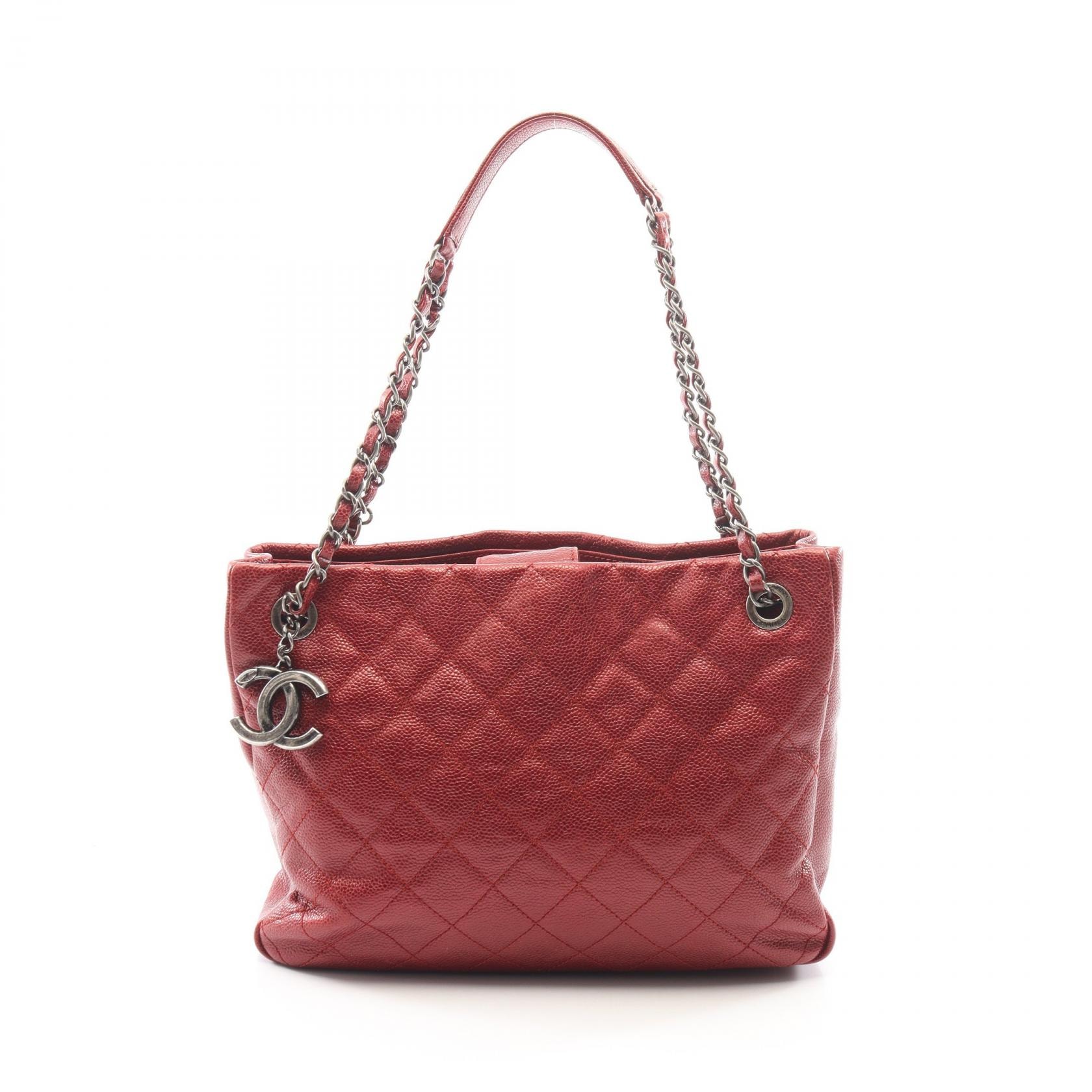 シャネル CHANEL マトラッセ トートバッグ バッグ キャビアスキン(グレインドカーフ) レディース ボルドー系 【中古】