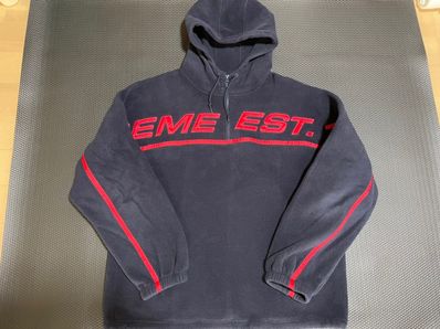 Supreme Polartec® Half Zip Hooded Sweatshirt "Navy"