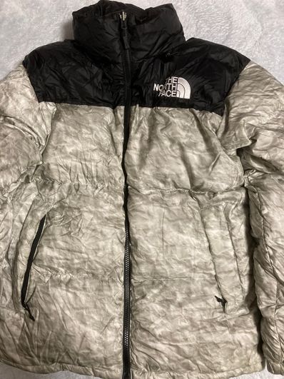 Supreme x The North Face Nuptse Jacket "White Paper Print"