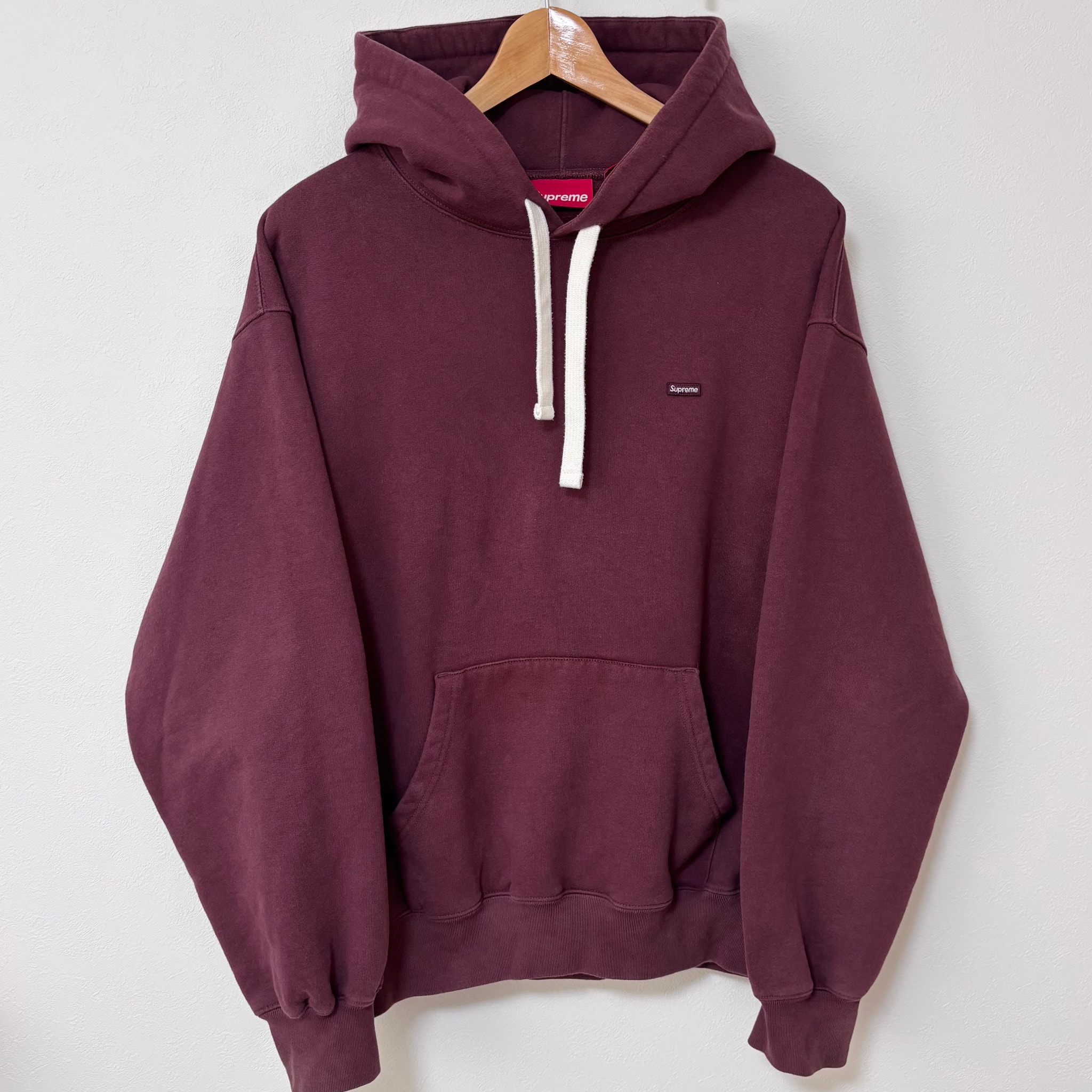 Supreme Small Box Drawcord Hooded Sweatshirt (26SS) "Maroon"