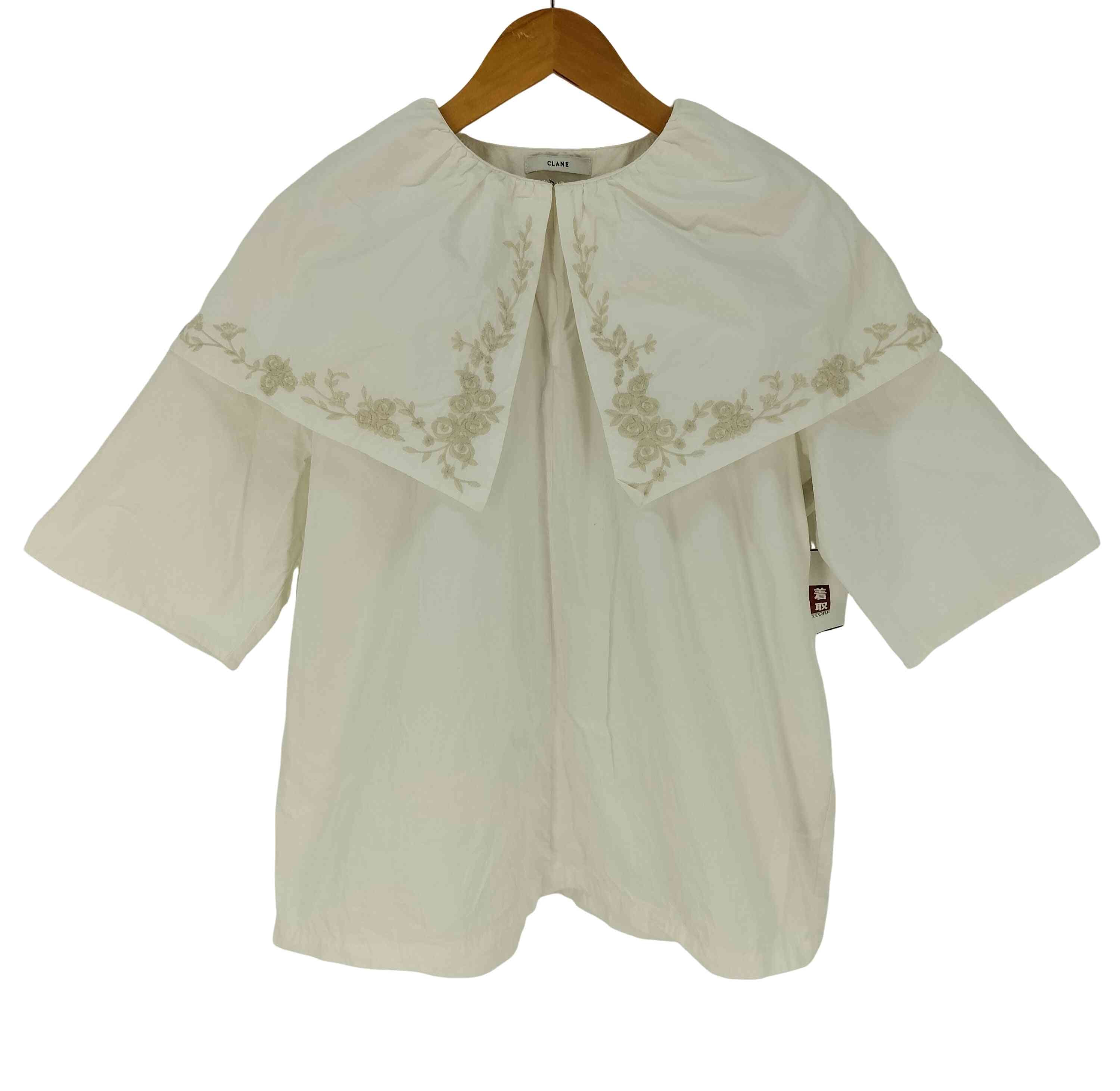 BIG COLLAR EMBROIDERY TOPS【1143814183626】