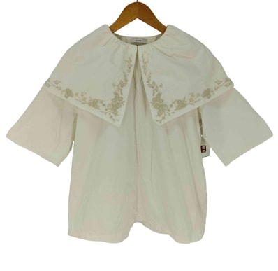 BIG COLLAR EMBROIDERY TOPS【1143814183626】