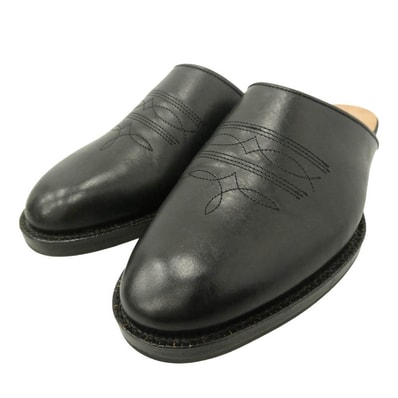 Hender Scheme エンダースキーマ di-rs-chk cheak caw Leather チーク カウ レザー シューズ サンダル ブラック系 4【中古】