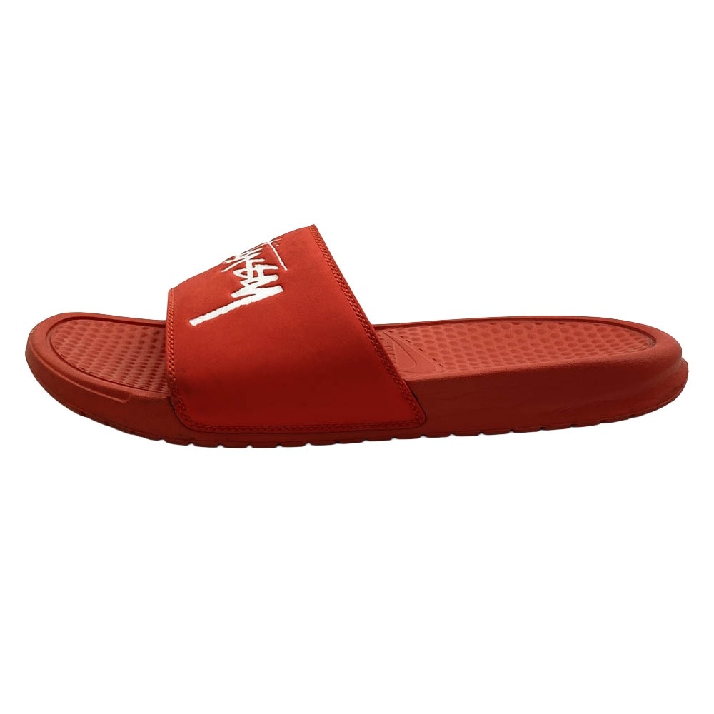 NIKE ナイキ サンダル × Stussy BENASSI SLIDE ステューシー ベナッシ スライド サンダル ビーチサンダル オレンジ系 28cm【中古】