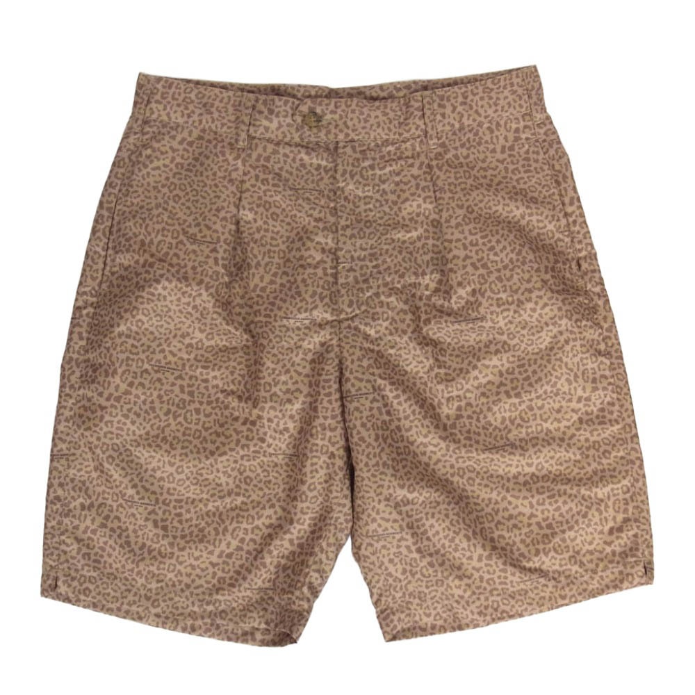 Engineered Garments エンジニアードガーメンツ Sunset Short POLY FIBER LEOPARD PRINT レオパード柄 ショート パンツ ライトブラウン系 S【中古】