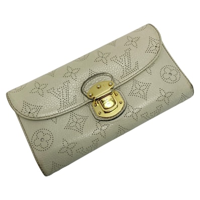 ☆☆LOUIS VUITTON ルイヴィトン モノグラムマヒナ ポルトフォイユ・アメリア M58132 アイボリー 3つ折り財布 長財布